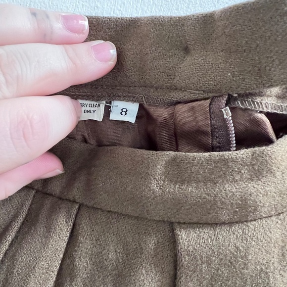 Size 8 Vintage Nan Elliot exclusive Wool Brown Cropped Blazer & Skirt Set - Picture 6 of 6